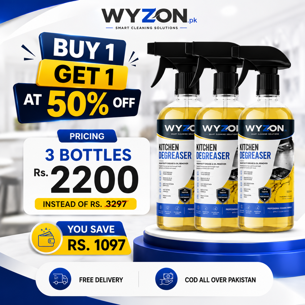 Bundle of 3 - Kitchen & Home Degreaser
